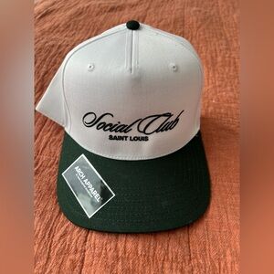 NEW Arch Apparel Social Club Saint Louis Baseball Cap White Green Embroidered